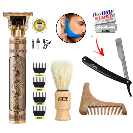 Kit Barbeiro Completo Para Cortes Impecáveis